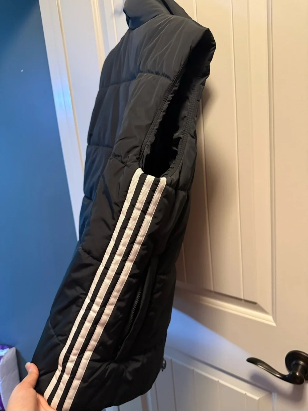 adidas Kids Black Quilted Puffer Vest